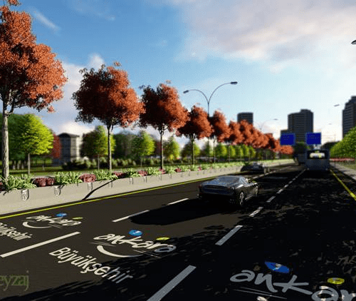 Ankara Büyük Şehir Belediyesi Refüj Peyzaj Proje Tasarımı - Tria Peyzaj - Ankara (1)