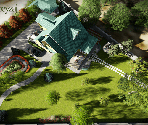 Ankara Gölbaşı Villa Site Çevresi Peyzaj Projesi - Tria Peyzaj (1)