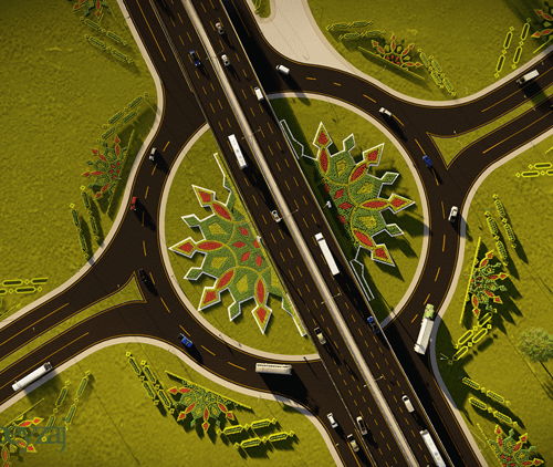 Nalbantoğlu Bölgesi Polis Kavşağı Peyzaj Projesi - Tria Peyzaj - Ankara (1)